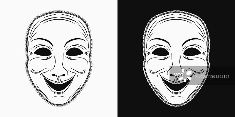 戏剧喜剧的笑脸面具图片素材