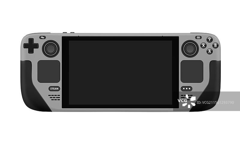 白色背景上的Steam Deck游戏机图片素材