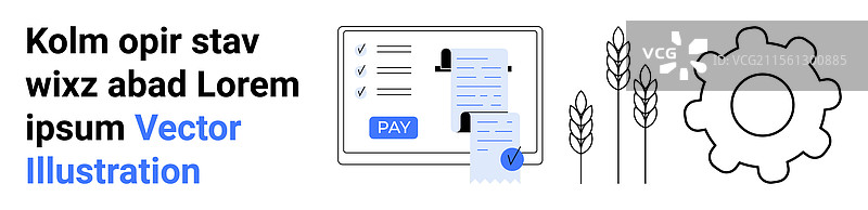 农业概念下的数字支付流程图片素材