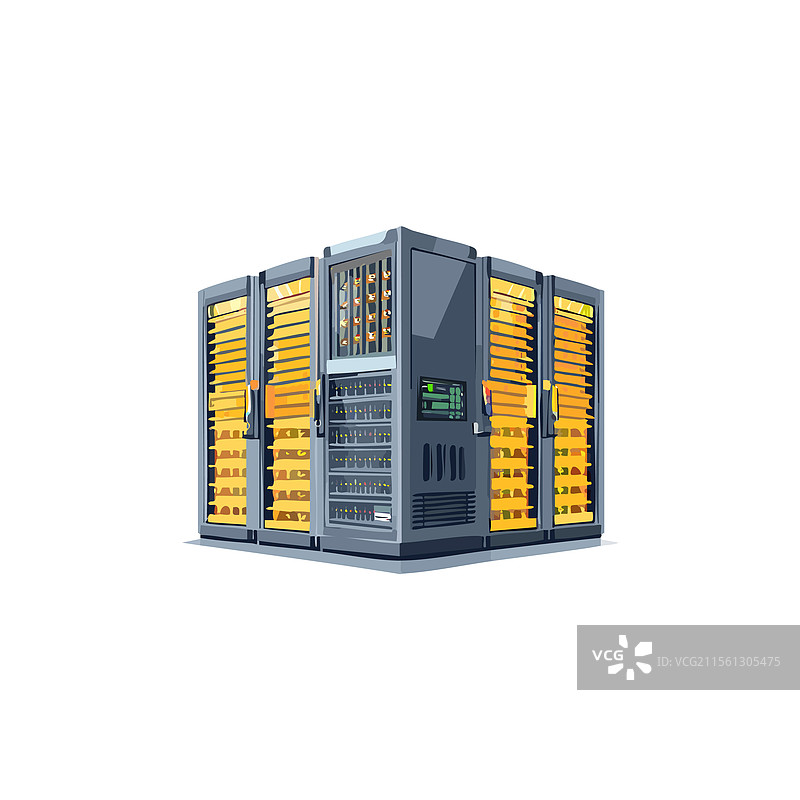 大型数据中心内满是比特币矿机图片素材