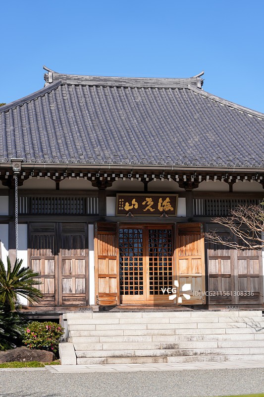 日本 神奈川县 湘南 镰仓 长谷寺图片素材