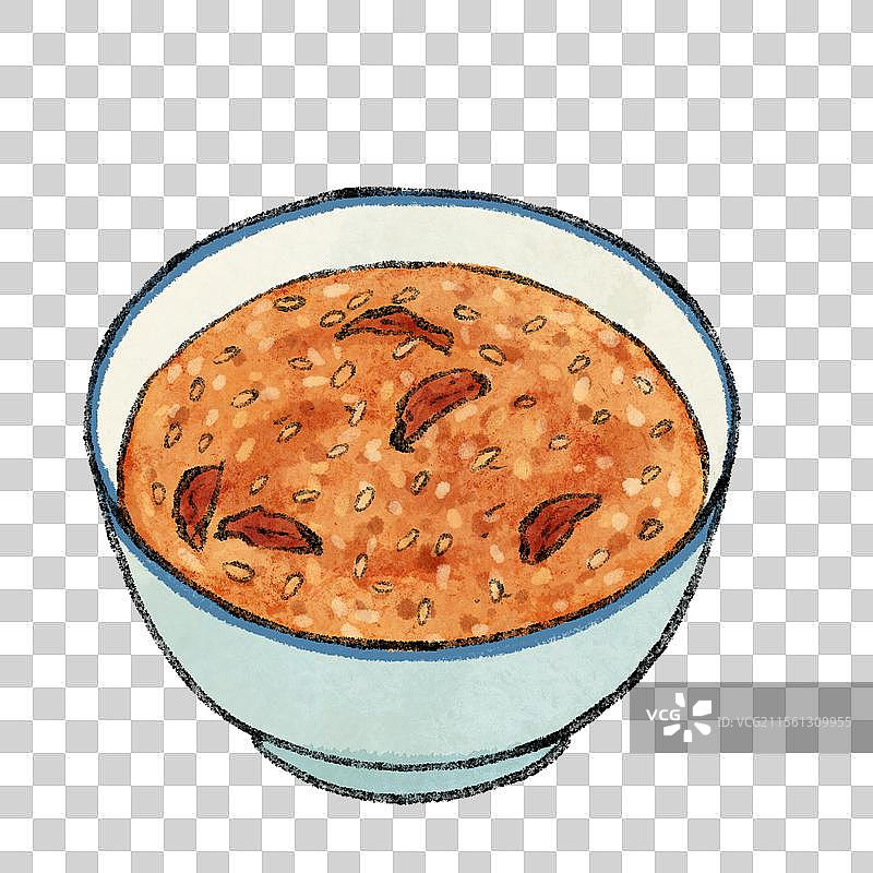 陕西宝鸡美食国风插画-甑糕醪糟图片素材