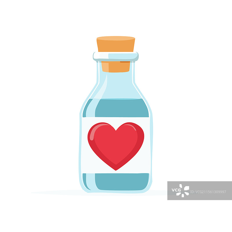 瓶子里的心脏图片素材