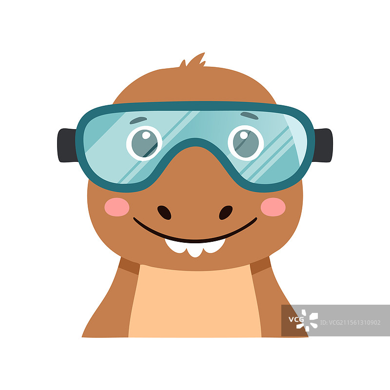 戴着护目镜的科莫多龙图片素材