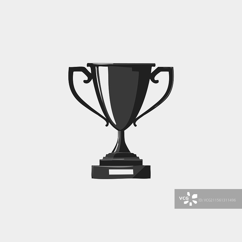 极简主义奖杯轮廓图片素材