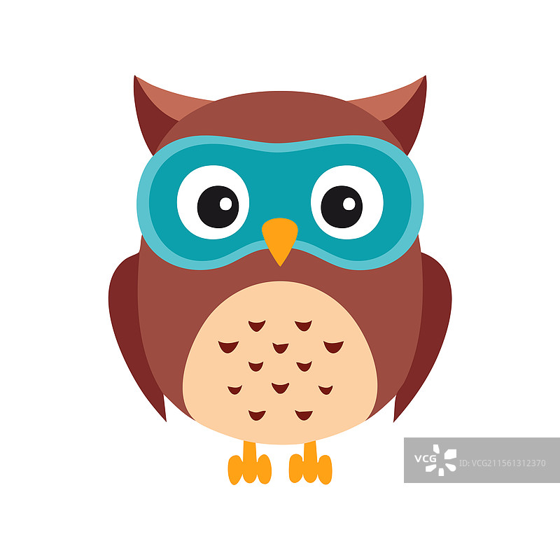 戴着戏剧面具的猫头鹰图片素材