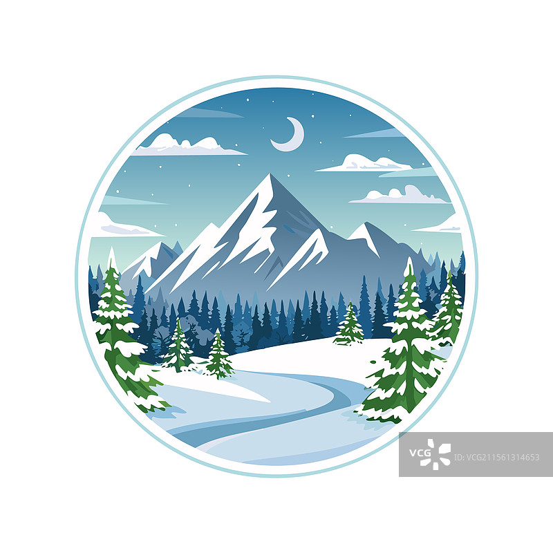 雪地荒野图标图片素材