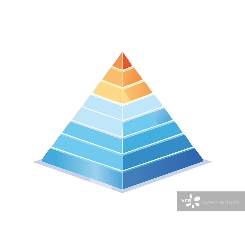 由发光数据块构成的金字塔图片素材