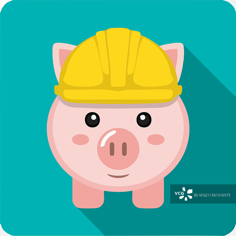 戴着头盔的储蓄罐图片素材