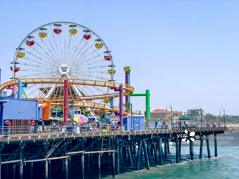 加州圣莫妮卡海滩图片素材