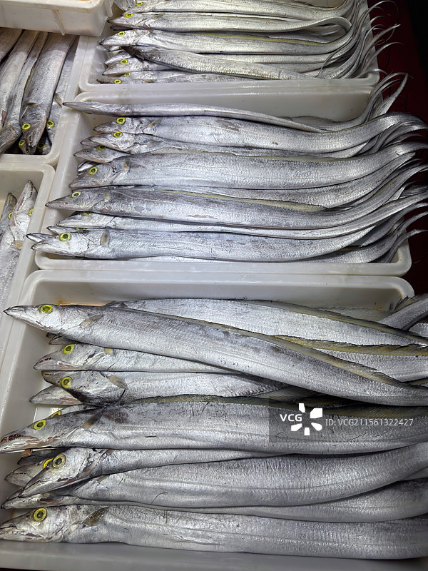 海鲜市场 - 舟山带鱼图片素材