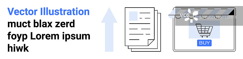 在线购物流程突出数据流和图片素材
