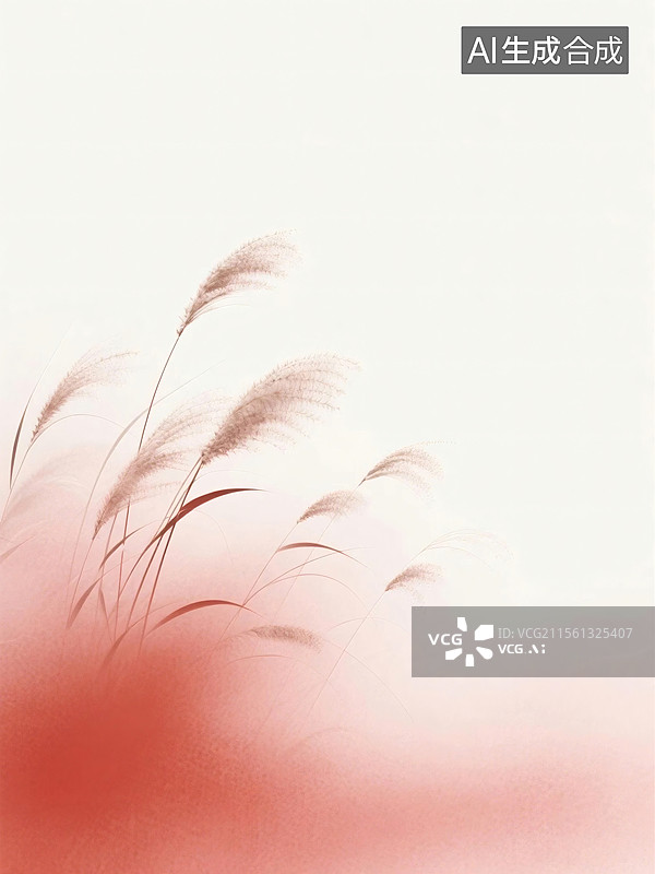 【AI数字艺术】粉色梦幻芦苇草丛图片素材