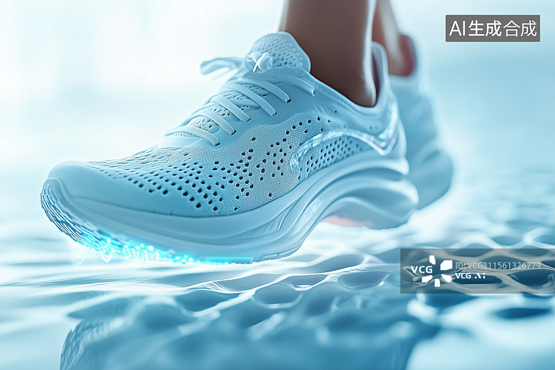 【AI数字艺术】运动跑鞋特写图片素材