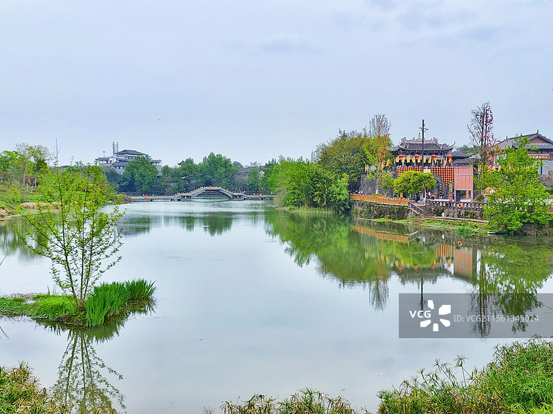 四川省遂宁市龙凤古镇风光图片素材