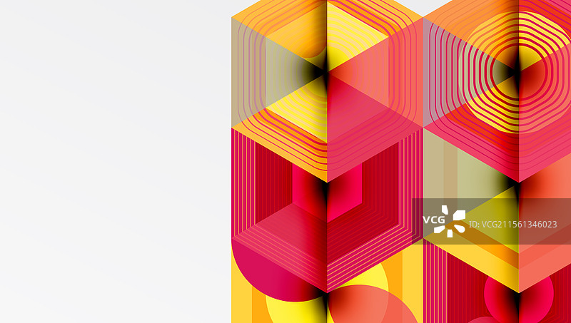 六边形设计几何抽象背景图片素材