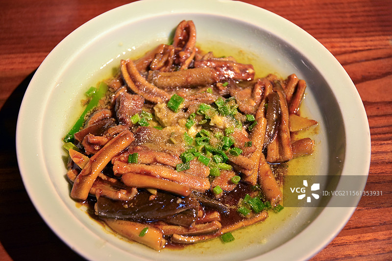 中国传统江浙菜响油鳝丝图片素材