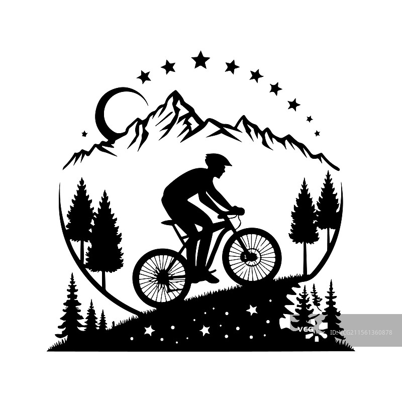 自行车轮廓图标图片素材