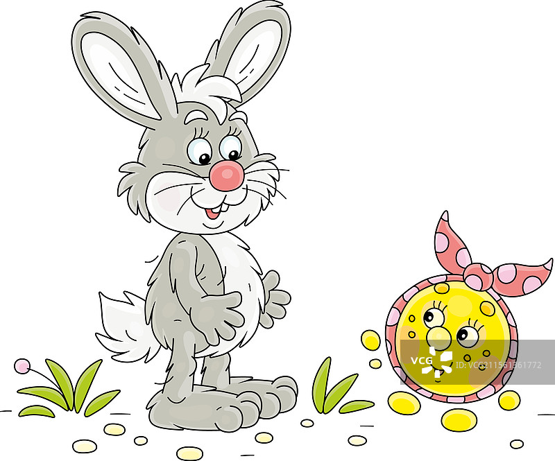 灰色野兔和科洛博克图片素材