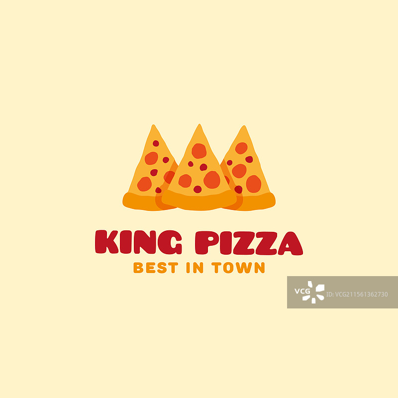 国王比萨的标志图片素材