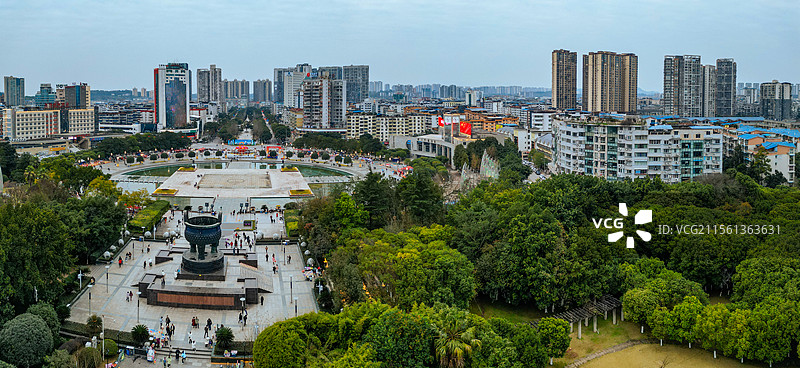 广安 广安区 清溪街 五福西路 航拍 竹林子图片素材