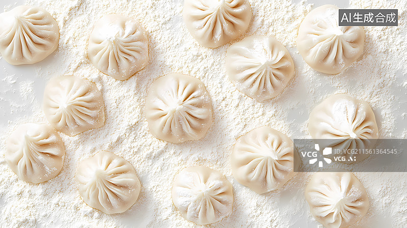 【AI数字艺术】新鲜美味的虾饺图片素材