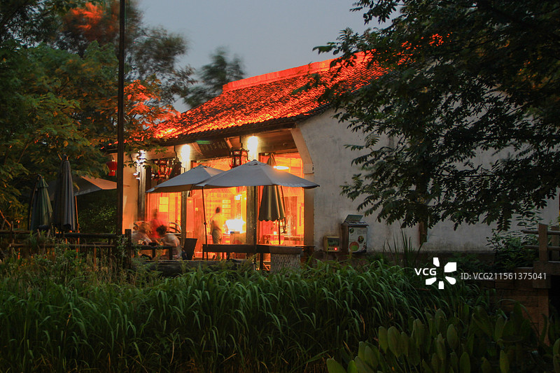 杭州西溪湿地河渚街图片素材