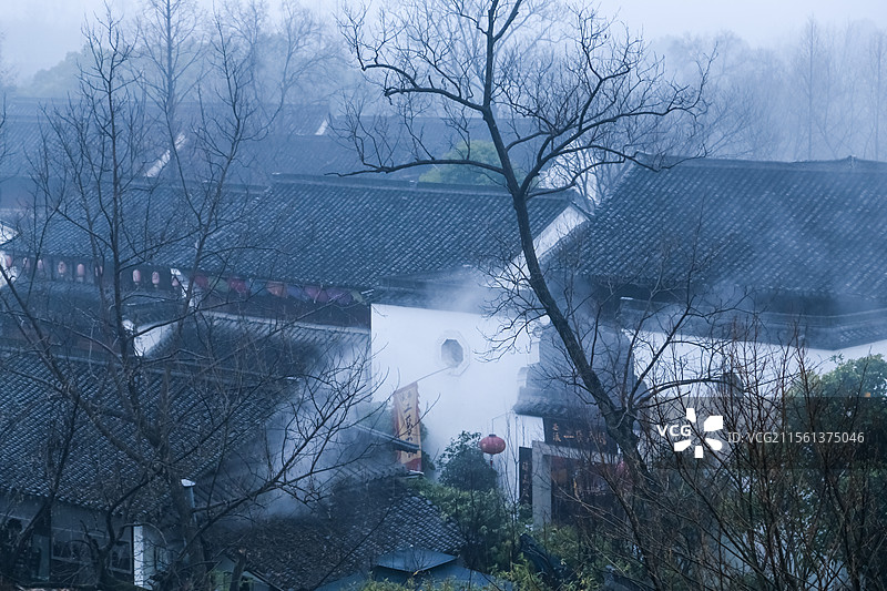 杭州西溪湿地河渚街图片素材