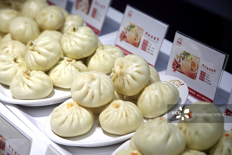 几盘包子图片素材
