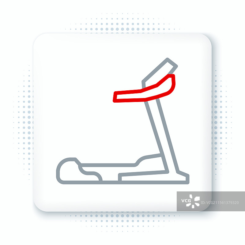 白色背景上的跑步机图标图片素材