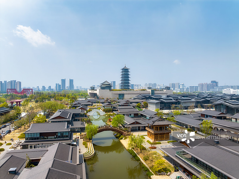 江苏，扬州市，中国大运河博物馆China Grand Canal Museum，运博，运河三湾景区图片素材