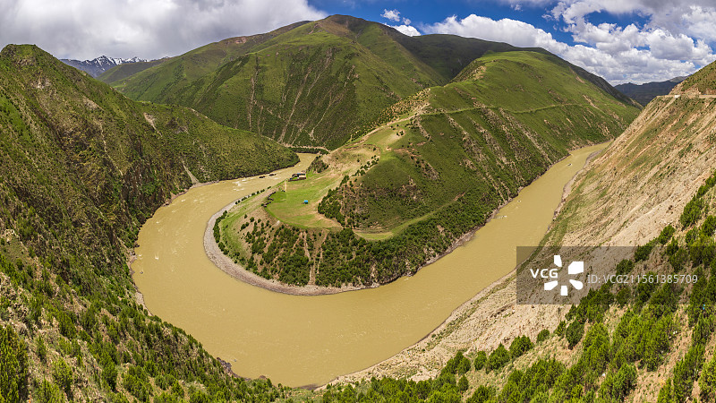 怒江第一湾 西藏那曲比如县图片素材