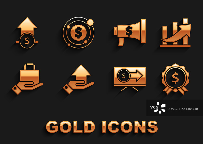 手头现金、财务增长、硬币价格标签图片素材