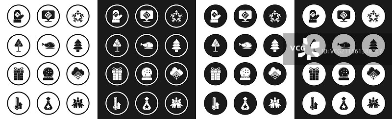 雪花装饰的烤火鸡或鸡肉圣诞大餐图片素材