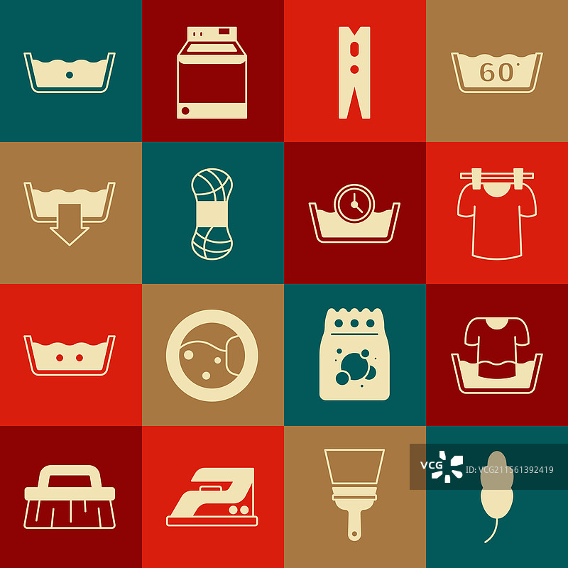 羽毛盆与晾晒的衣服图片素材