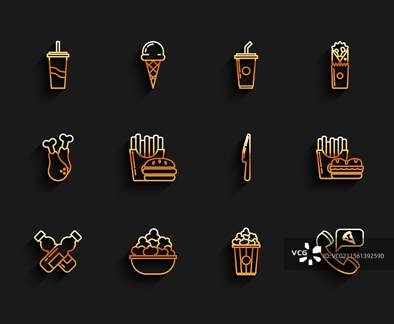 瓶子里的水和碗里的爆米花交错放置图片素材