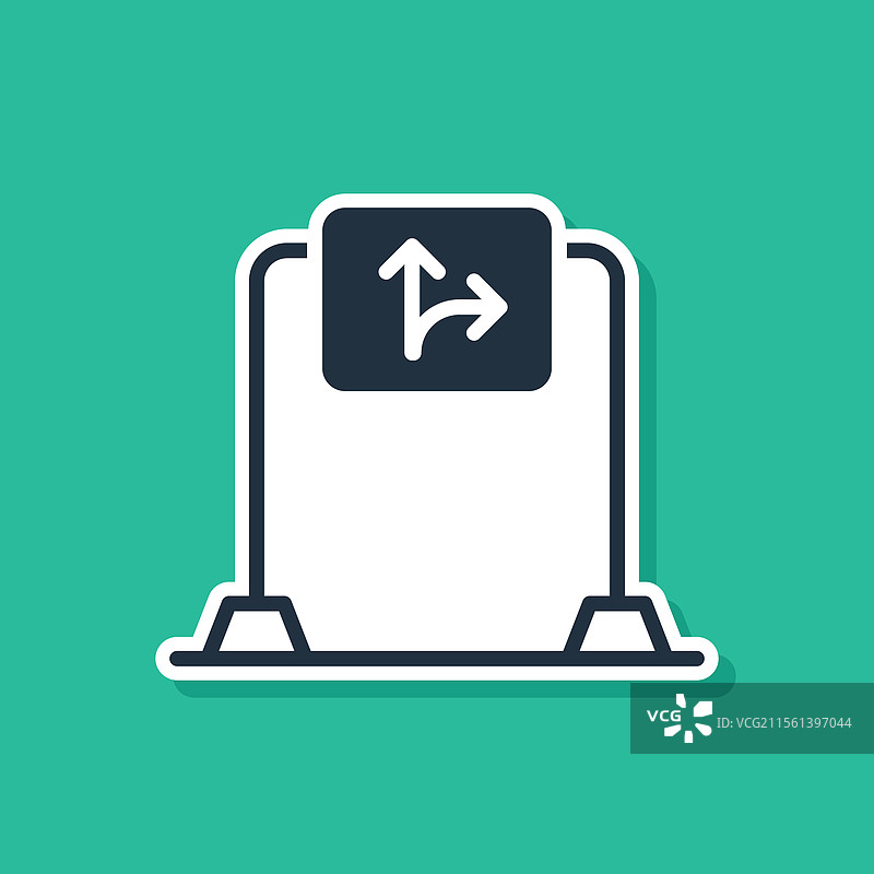 蓝色道路交通标志标识图标孤立于图片素材