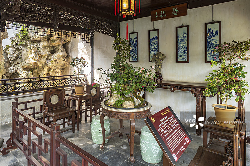 苏州留园明瑟楼之恰航图片素材