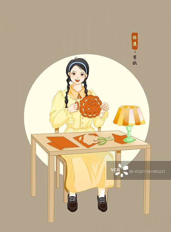 非遗剪纸图片素材