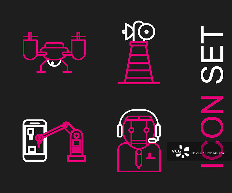 工业机器人的生产线工人机器人图片素材