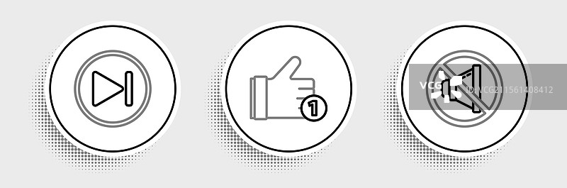 设置线路扬声器静音、快进和手势喜欢图片素材