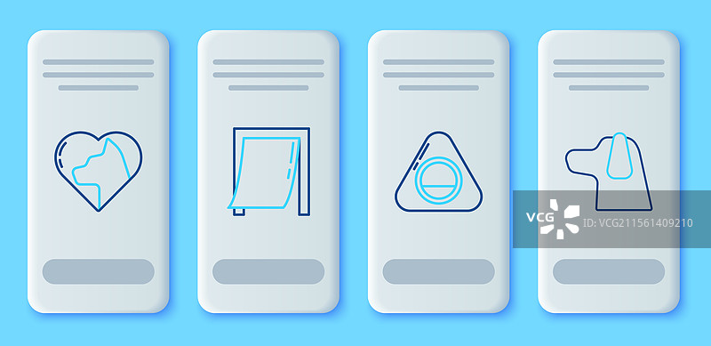 宠物床心形门线与猫咪图片素材