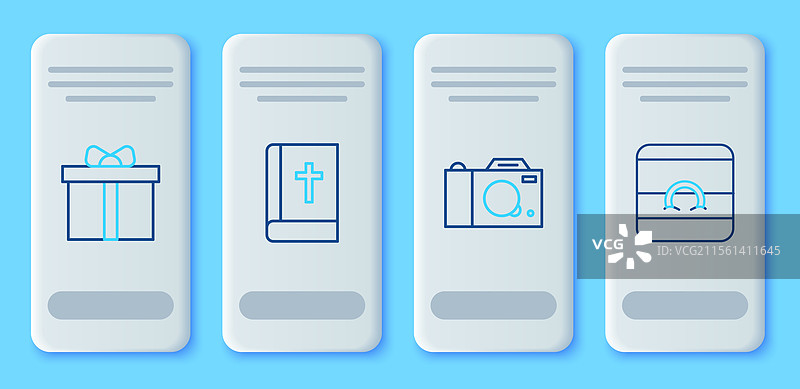 圣经书籍与相机礼品盒的静物摄影图片素材