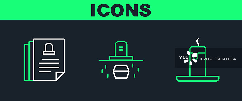 燃烧的蜡烛与死亡证明的组合图片素材