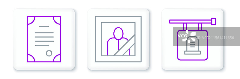 设置线条标志牌、墓碑、死亡证明图片素材