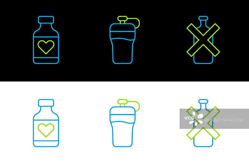 无酒精维生素补充剂与健身图片素材