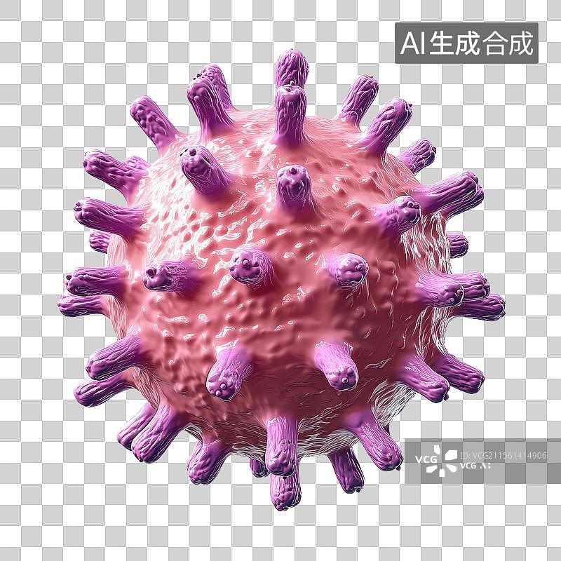 【AI数字艺术】3D卡通抗击疫情医疗主题病毒元素图片素材