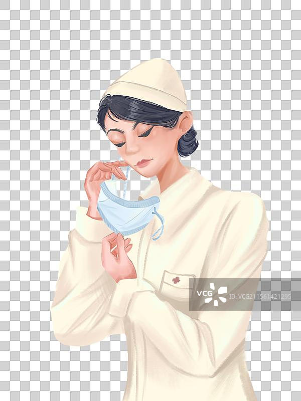 摘口罩的护士图片素材