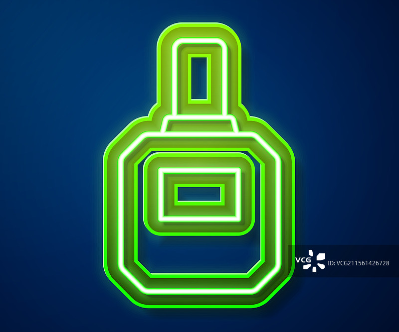 发光的霓虹剃须水图标孤立在图片素材