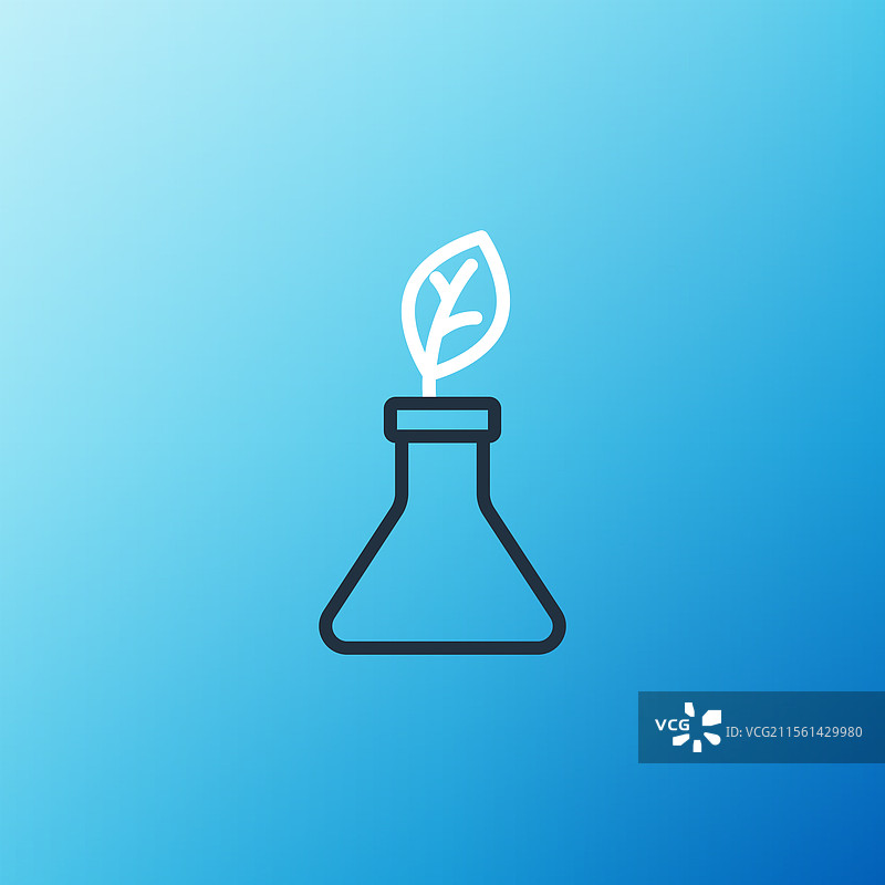 蓝色背景上的植物育种图标图片素材